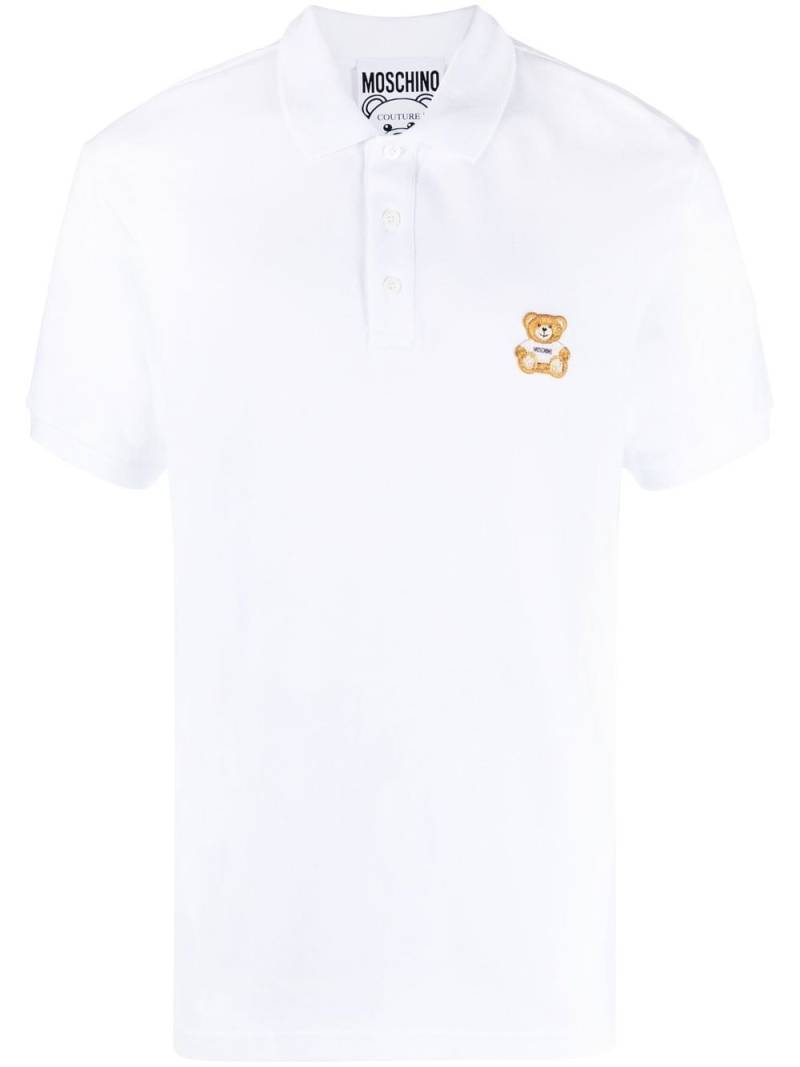 Moschino Poloshirt mit Teddy - Weiß von Moschino