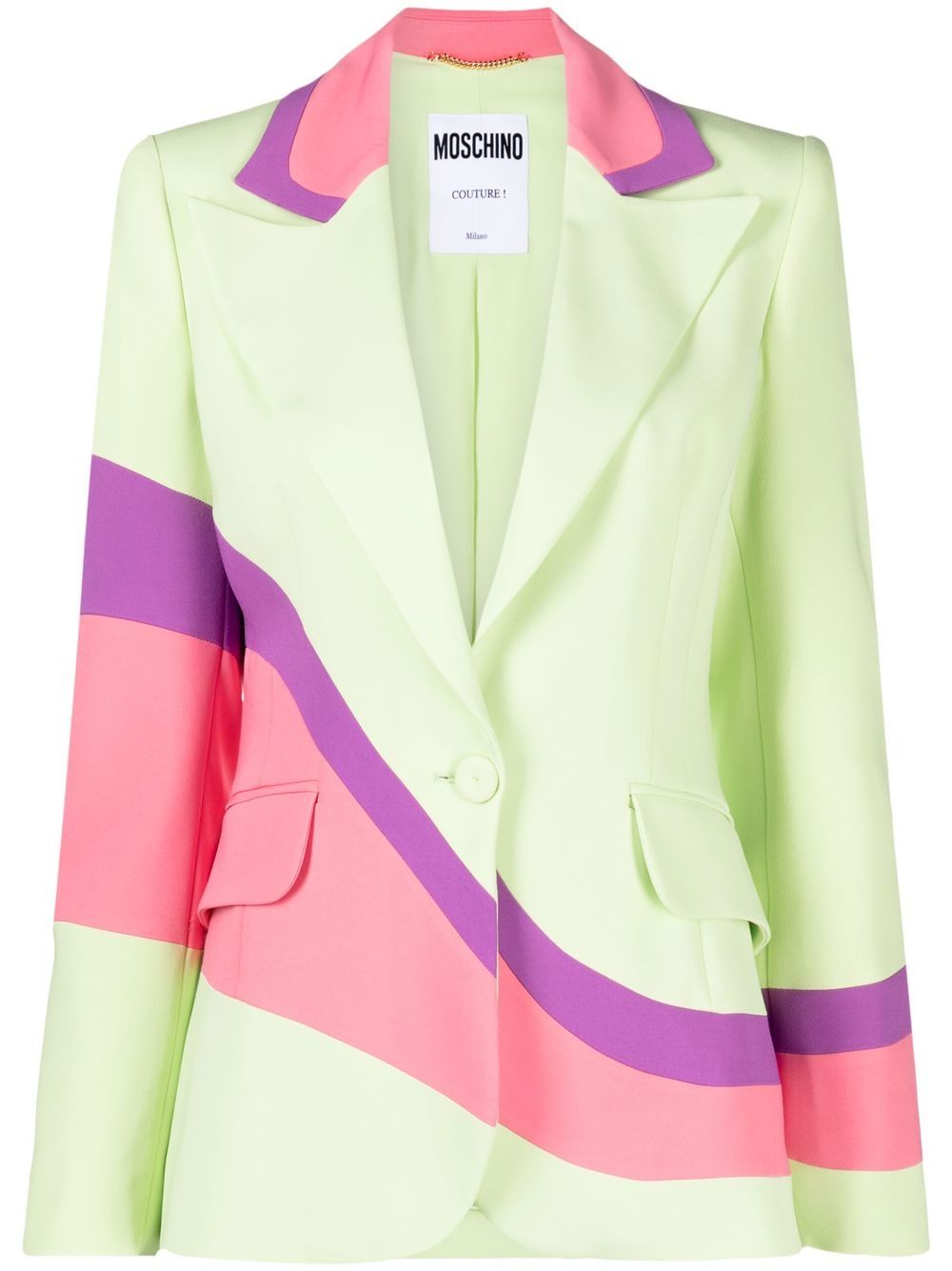 Moschino Blazer in Colour-Block-Optik - Grün von Moschino