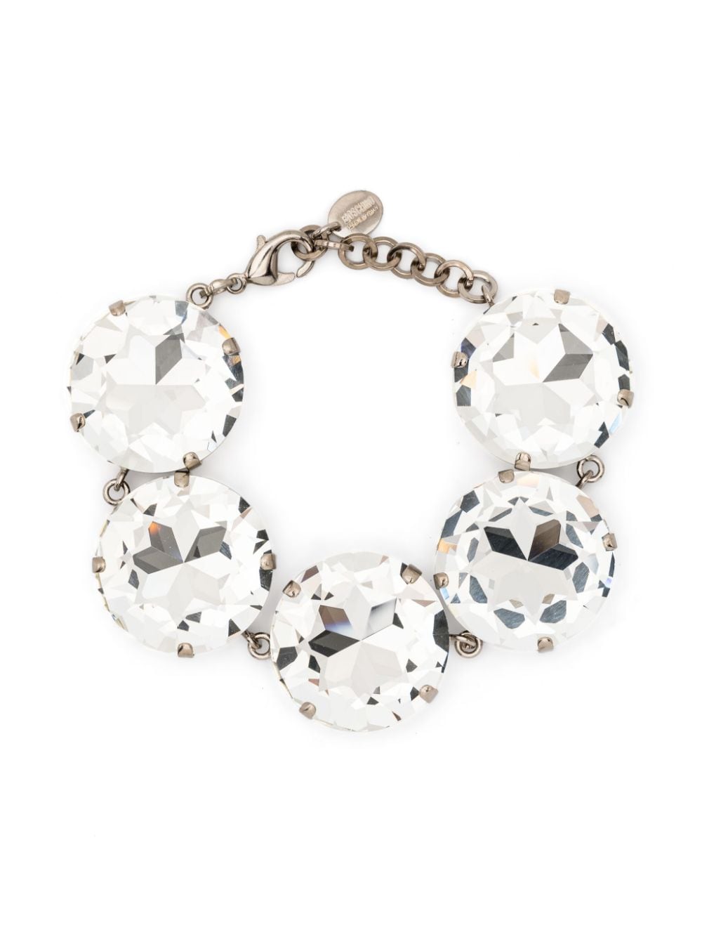 Moschino crystal-embellished bracelet - Silber von Moschino