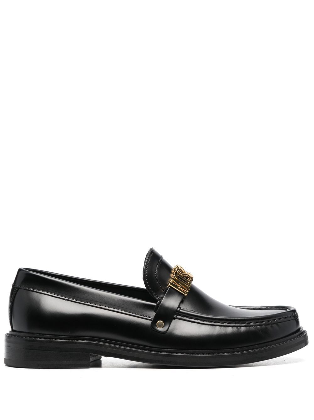 Moschino Loafer mit Logo-Schild - Schwarz von Moschino