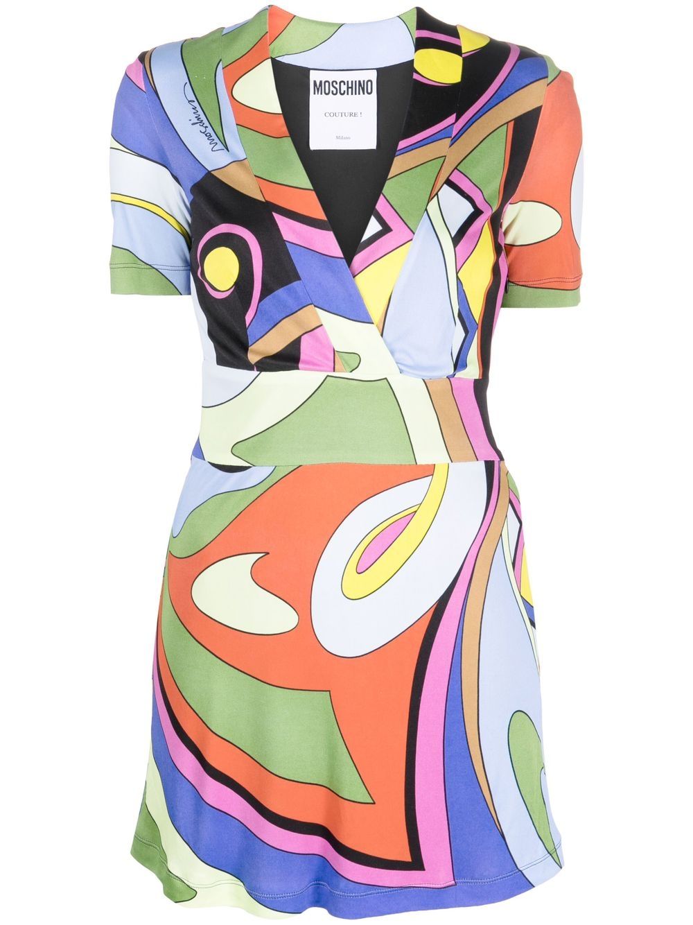 Moschino Kleid mit geometrischem Print - Schwarz von Moschino