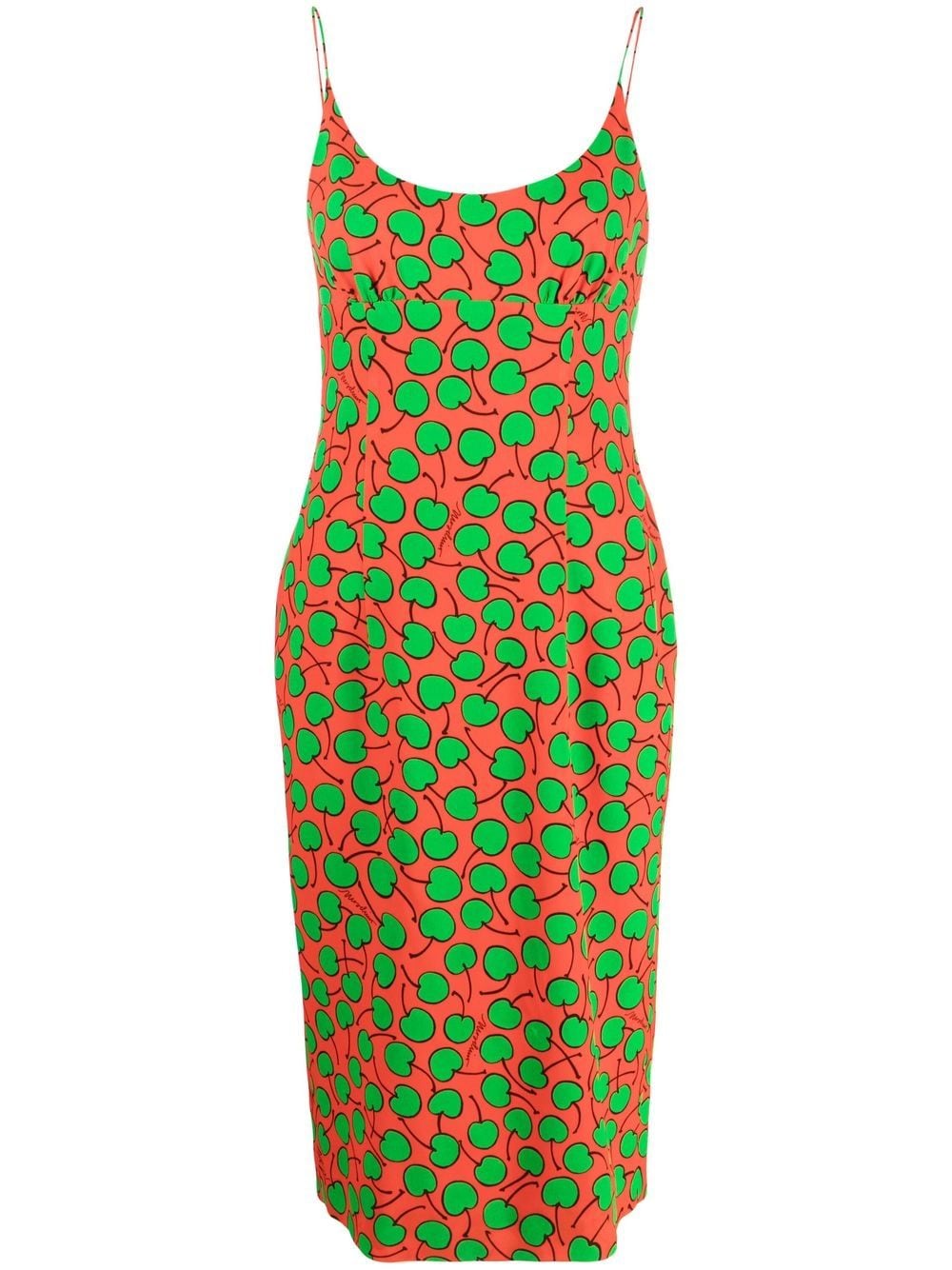 Moschino Midikleid mit Apfel-Print - Rot von Moschino