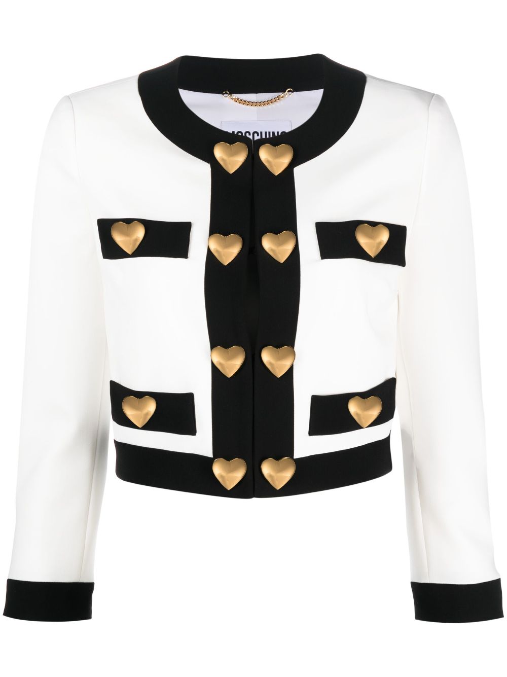 Moschino Verzierte Cropped-Jacke - Weiß von Moschino