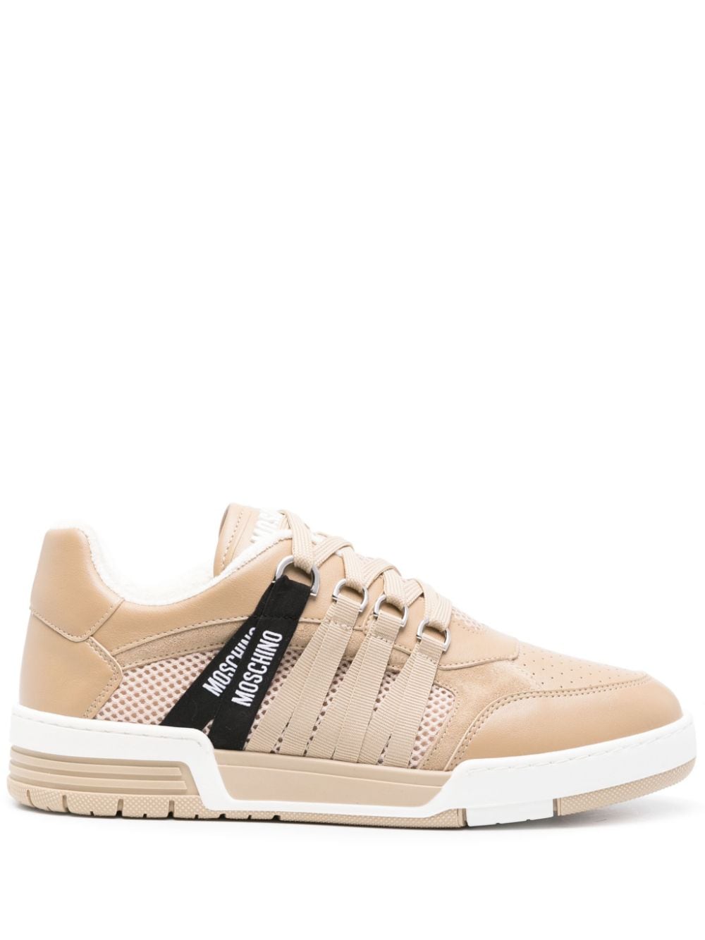 Moschino Sneakers mit Schnürdetail - Nude von Moschino