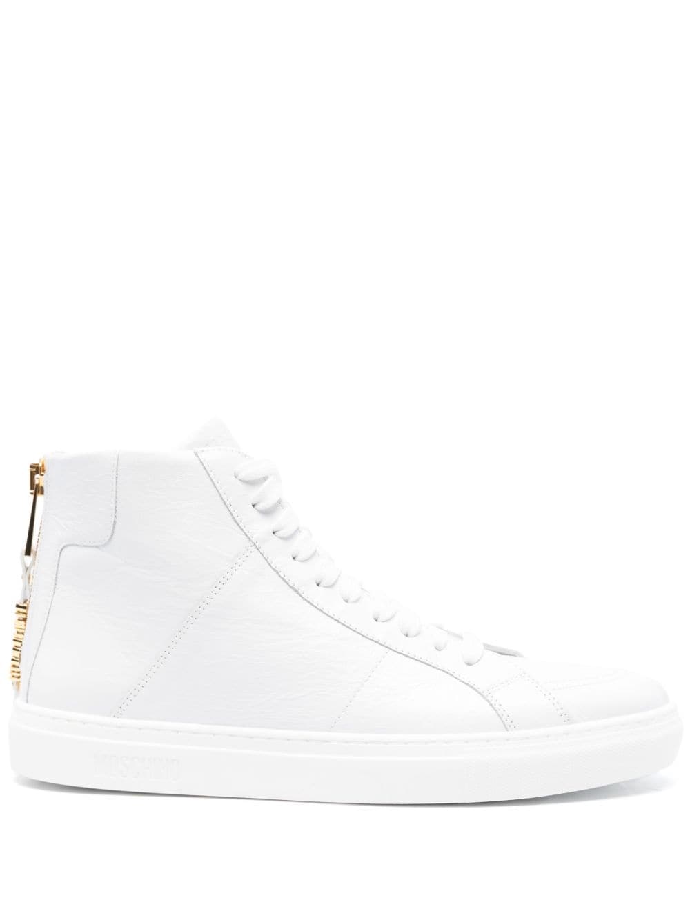 Moschino High-Top-Sneakers aus Leder - Weiß von Moschino