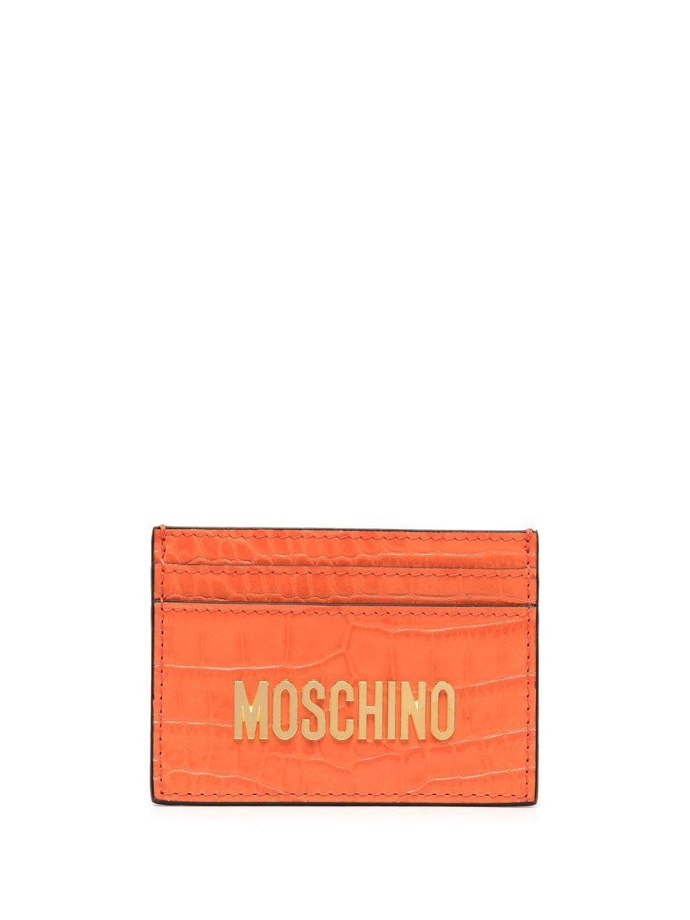 Moschino Kartenetui mit Logo - Orange von Moschino