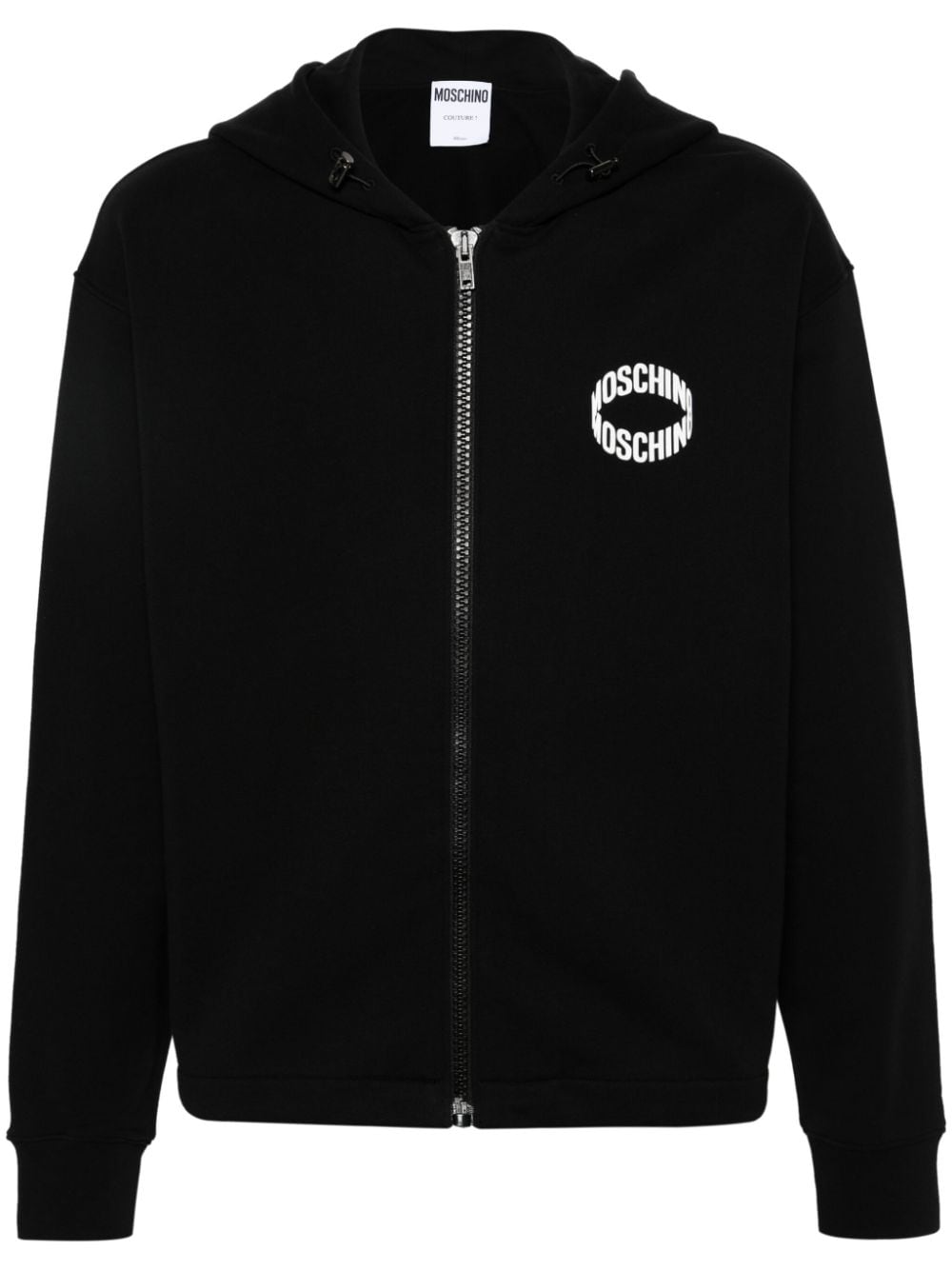 Moschino Kapuzenjacke mit Logo-Applikation - Schwarz von Moschino