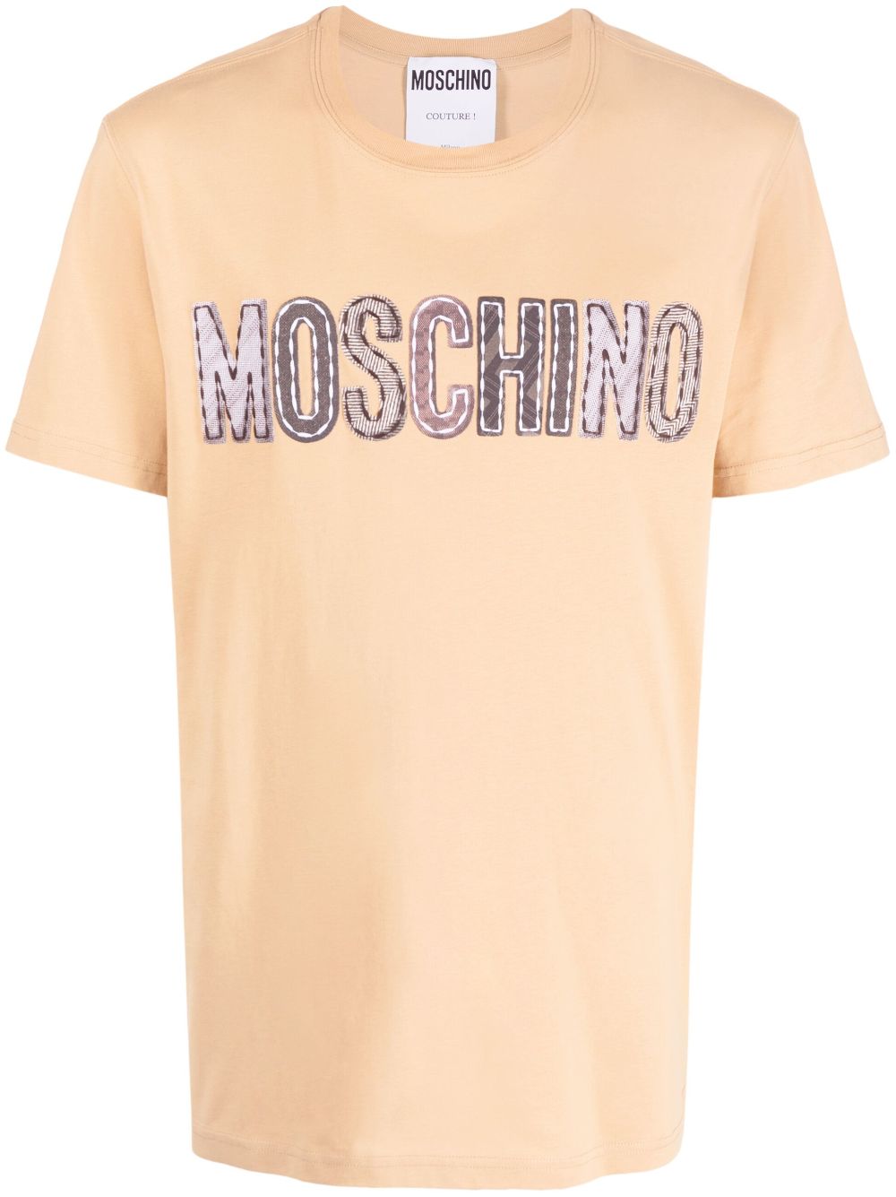 Moschino T-Shirt mit Logo-Patch - Nude von Moschino