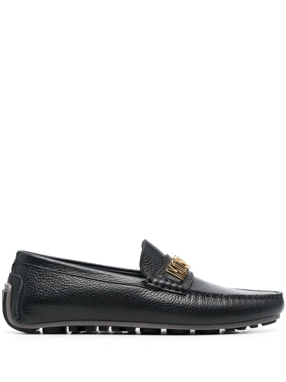 Moschino Loafer mit Logo-Schild - Schwarz von Moschino