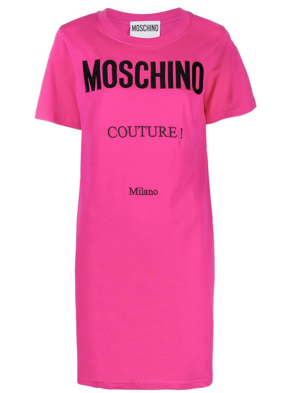 Moschino T-Shirtkleid mit Logo-Print - Rosa von Moschino