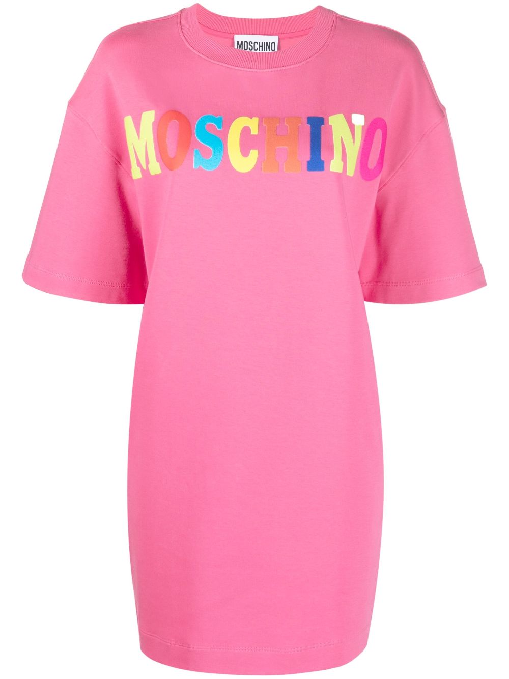 Moschino T-Shirtkleid mit Logo-Print - Rosa von Moschino