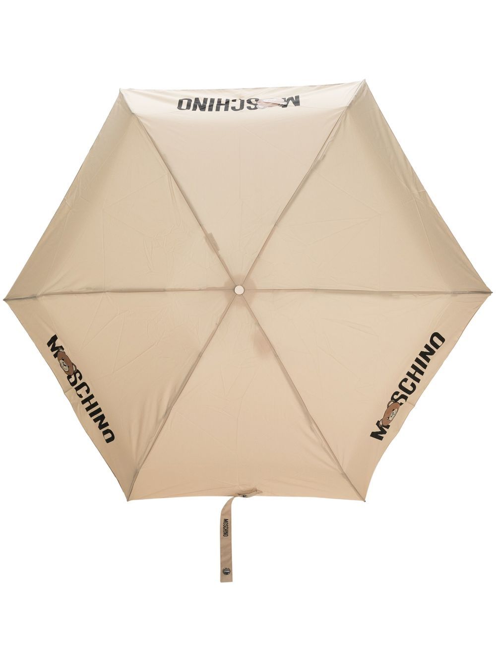 Moschino Regenschirm mit Logo-Print - Nude von Moschino