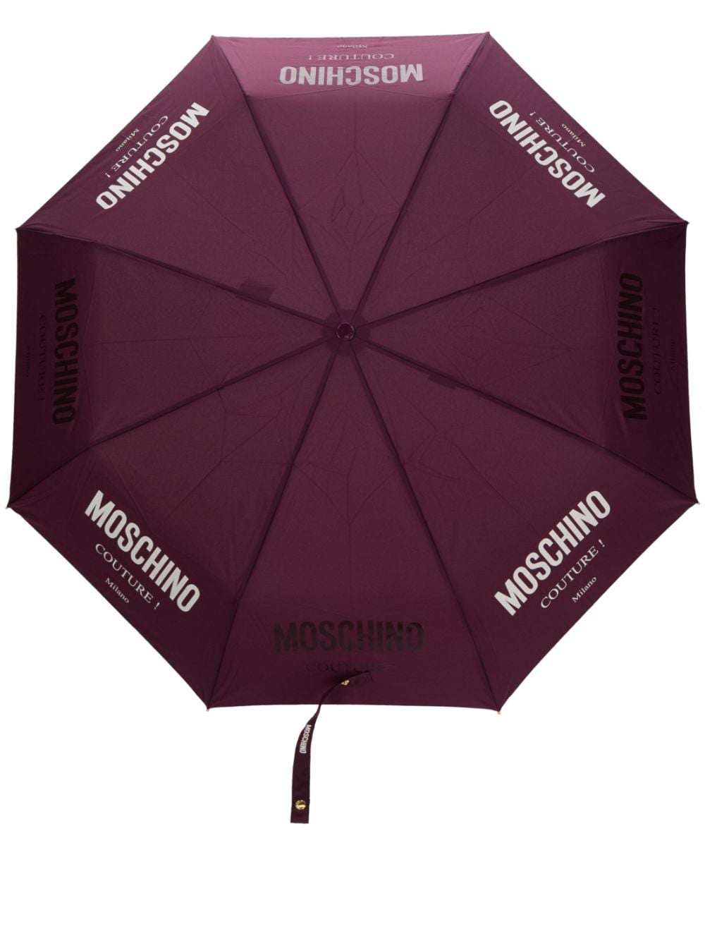 Moschino Regenschirm mit Logo-Print - Violett von Moschino