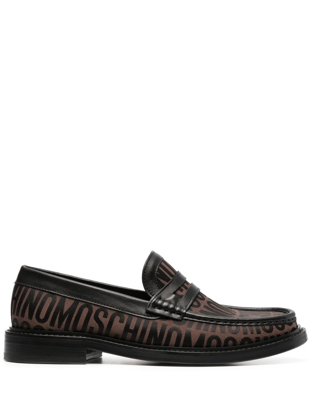 Moschino Loafer mit Logo-Print - Braun von Moschino