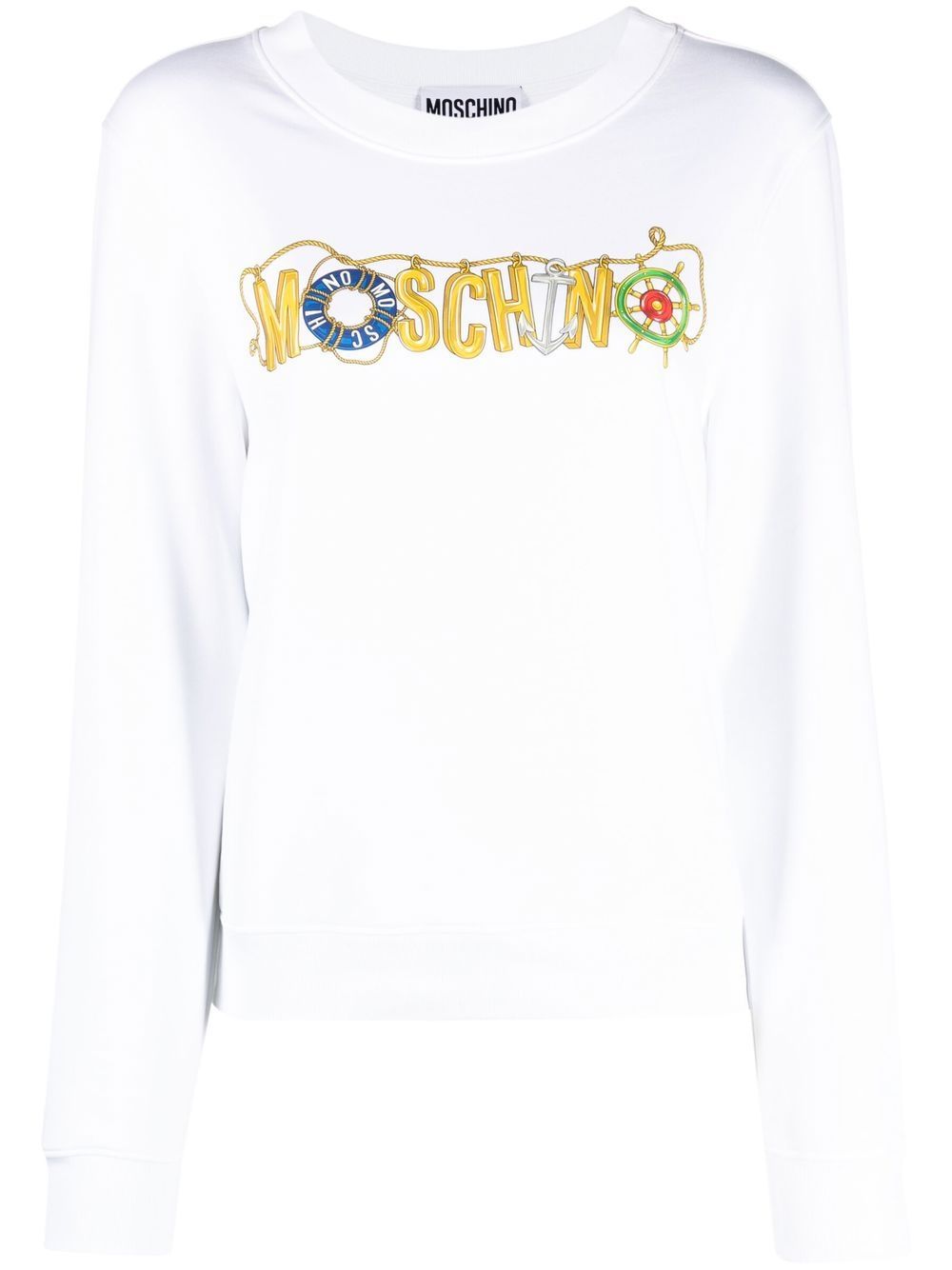 Moschino Sweatshirt mit Logo-Print - Weiß von Moschino