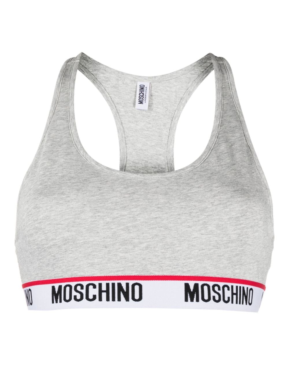 Moschino Sport-BH mit Logo-Streifen - Grau von Moschino