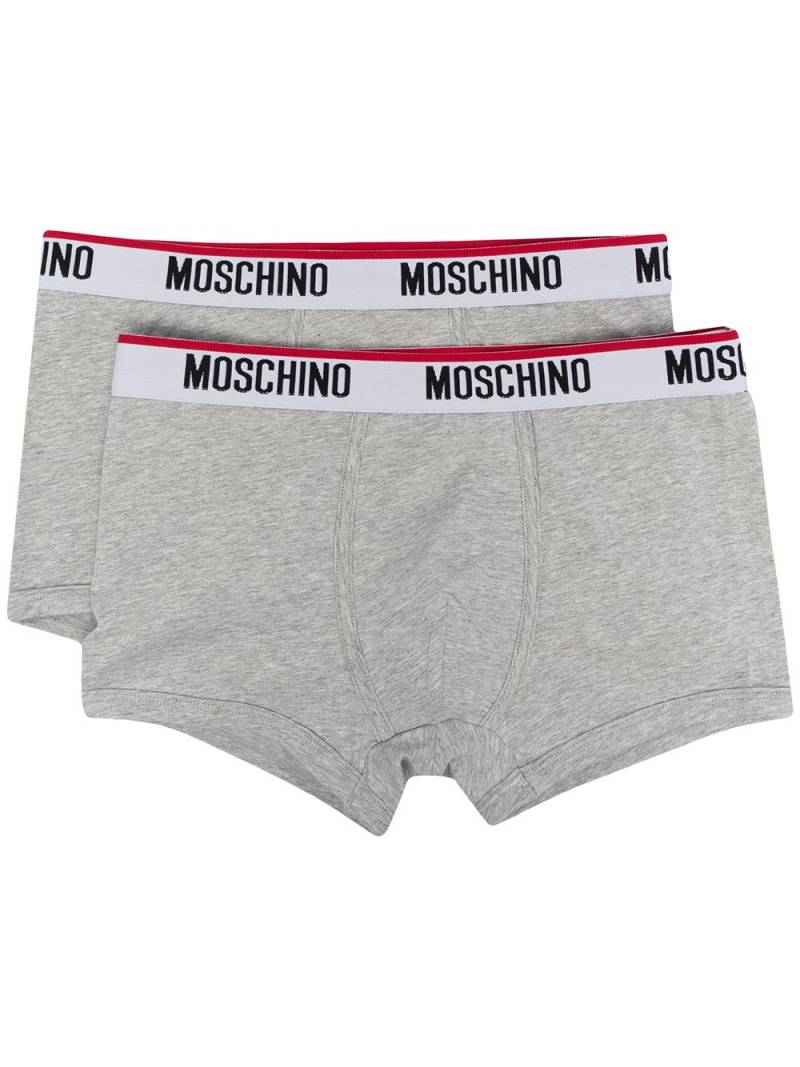 Moschino Short-Set mit Logo-Bund - Grau von Moschino