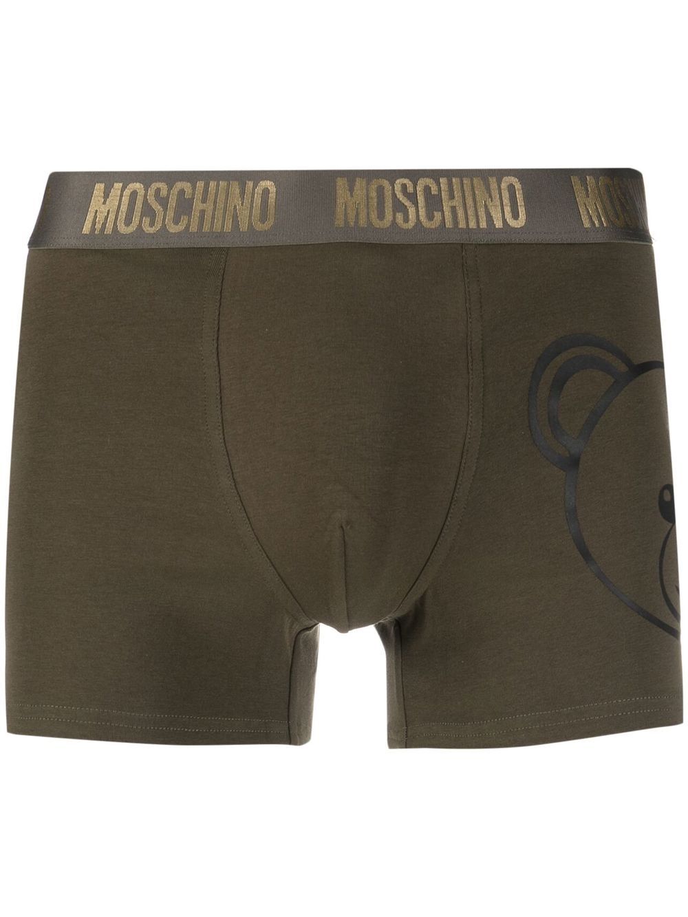 Moschino Shorts mit Logo-Bund - Grün von Moschino