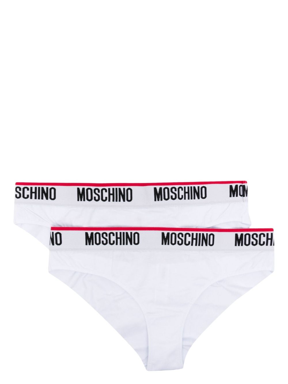 Moschino Set aus zwei Slips mit Logo-Bund - Weiß von Moschino