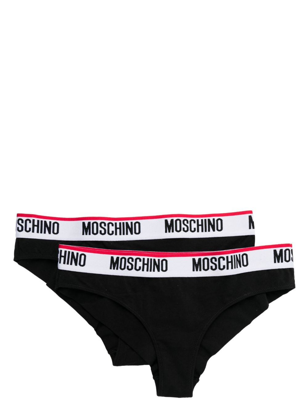 Moschino 2er-Set Unterwäsche mit Logo-Bund - Schwarz von Moschino