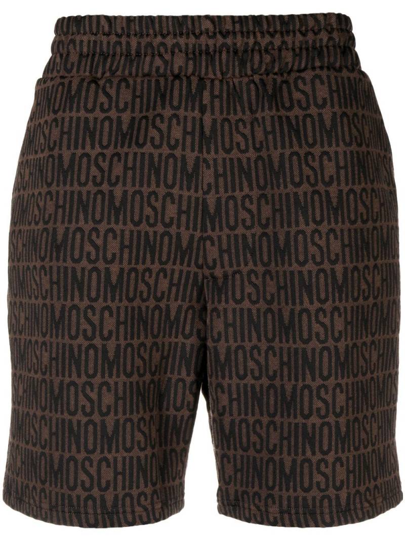 Moschino Joggingshorts mit Monogramm-Print - Braun von Moschino