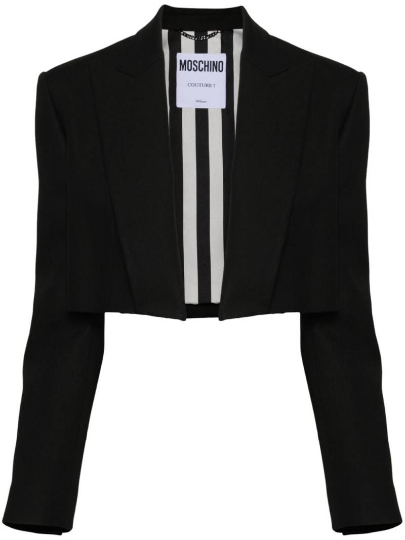 Moschino Offener Cropped-Blazer - Schwarz von Moschino