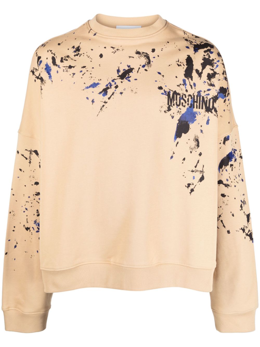 Moschino Sweatshirt mit Farbklecksen - Nude von Moschino