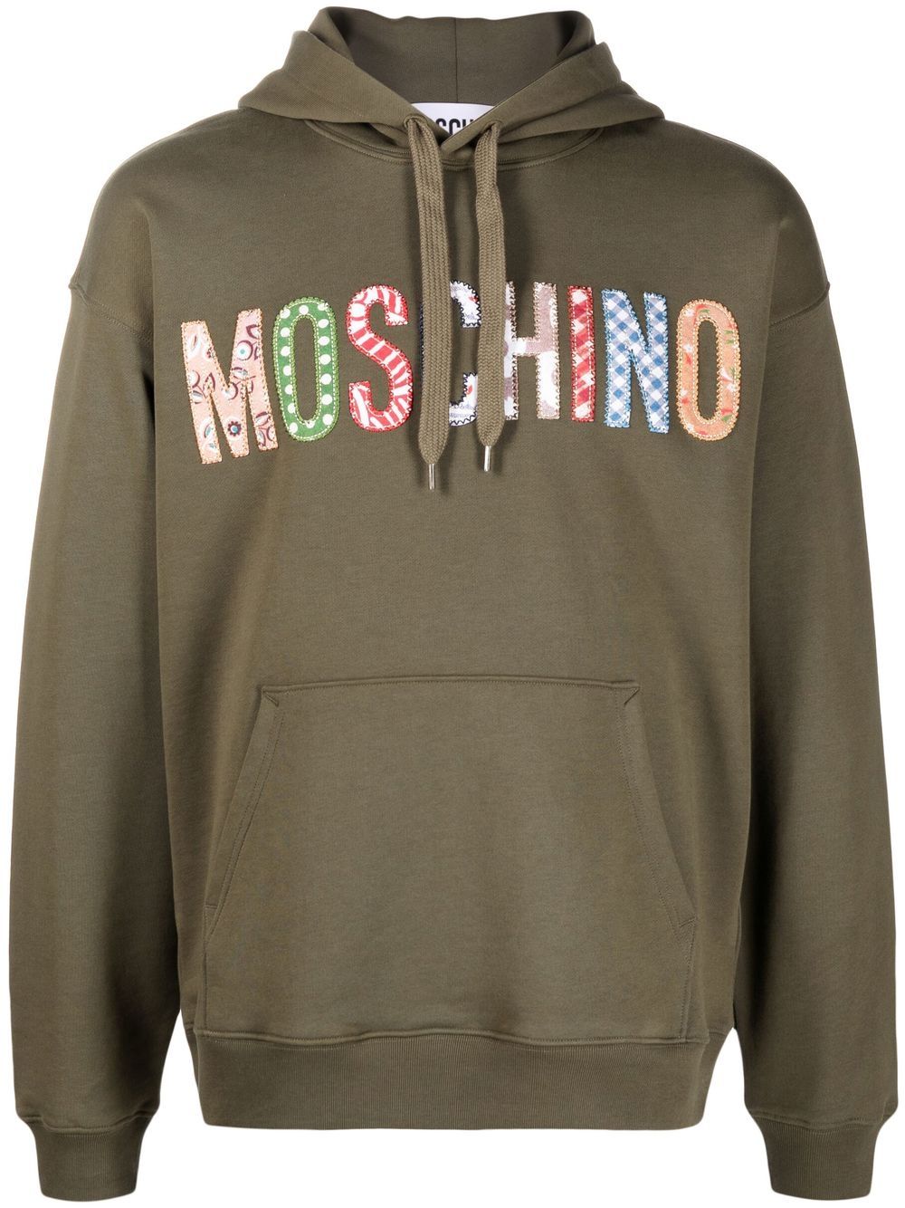 Moschino Hoodie mit Patchwork-Logo - Grün von Moschino