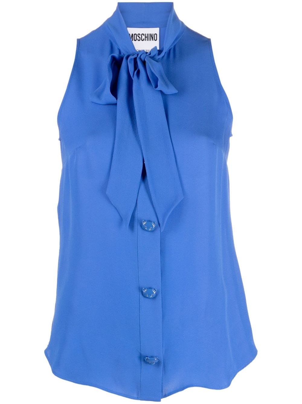 Moschino Hemd mit Schleifenkragen - Blau von Moschino