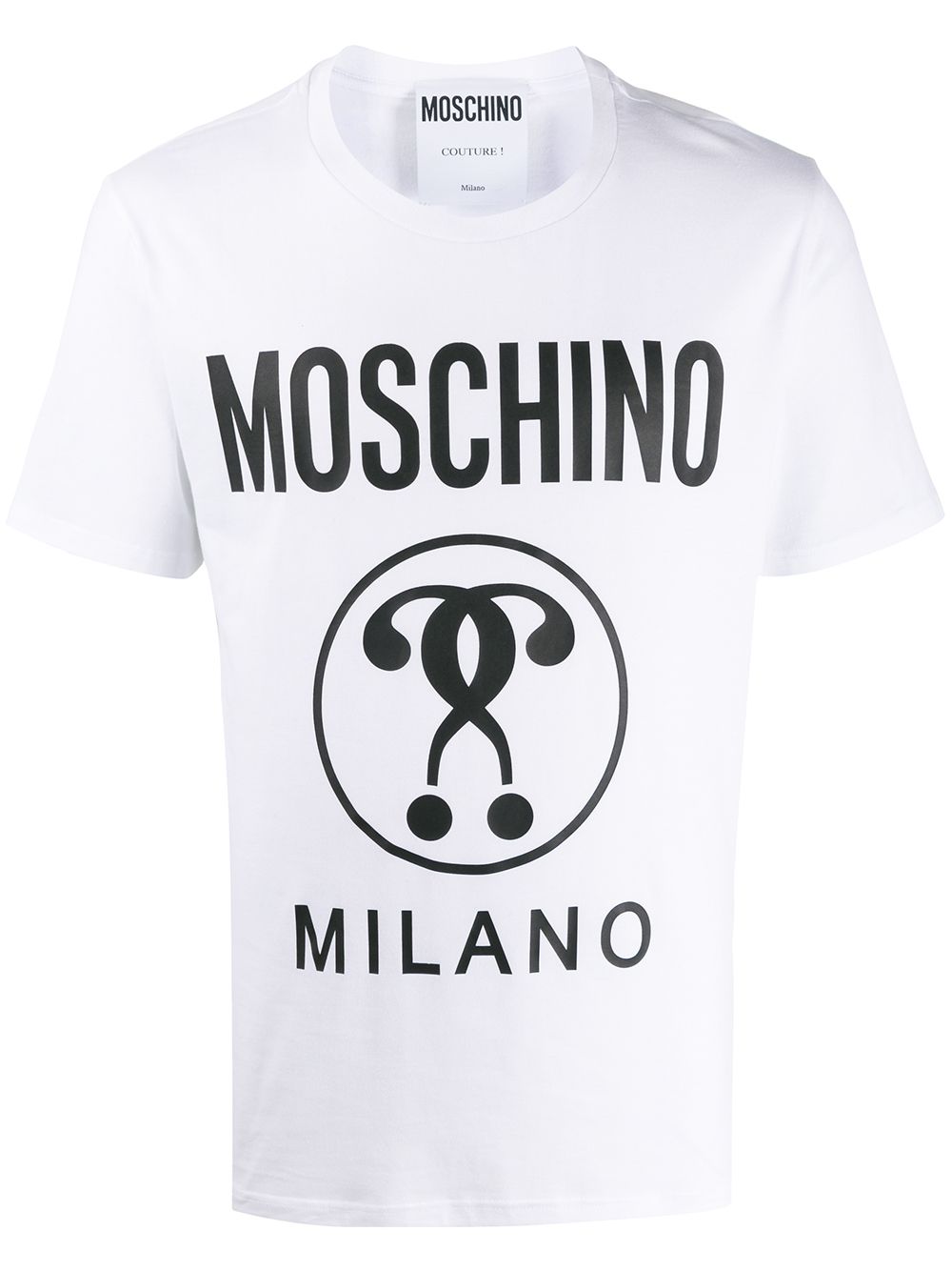 Moschino T-Shirt mit Fragezeichen-Logo - Weiß von Moschino