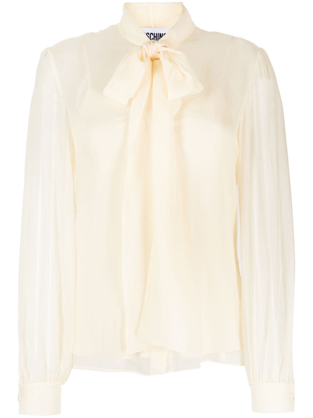 Moschino Semi-transparente Seidenbluse - Weiß von Moschino