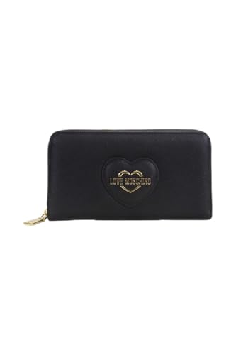 Portafoglio donna Love Moschino in ecopelle saffiano nero A25MO30 JC5730PP0LKL0000 NERO von Moschino