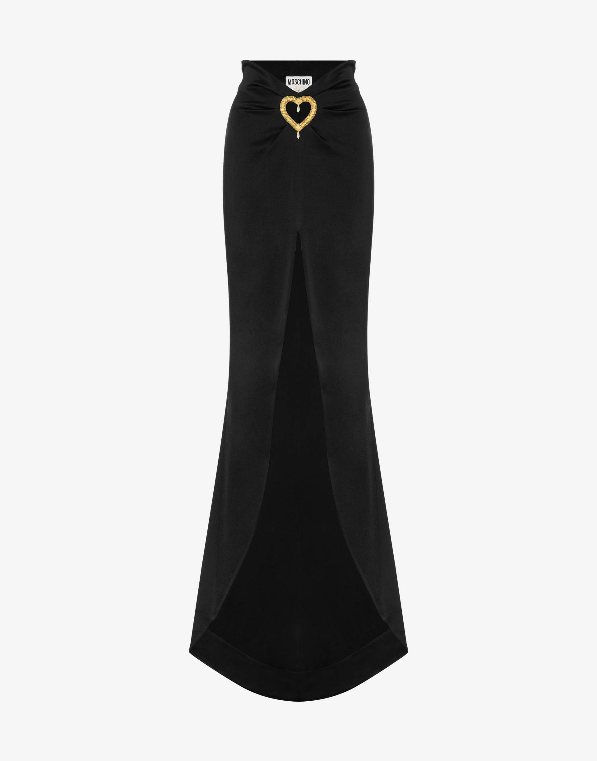 Rock Aus Enver-satin Heart Embroidery von Moschino