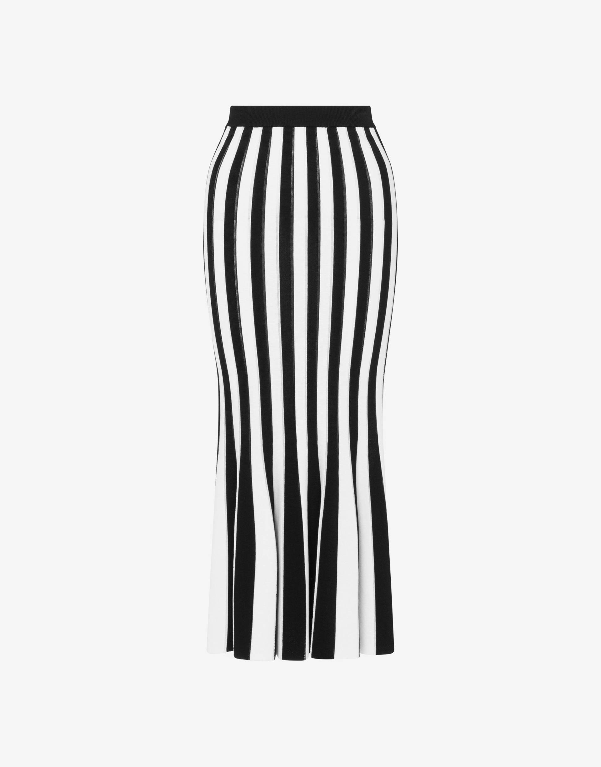 Rock Aus Stretch-viskose Archive Stripes von Moschino