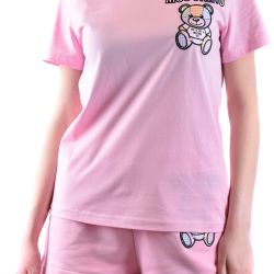 Rosa Moschino Damen Baumwoll-t-shirt von Moschino