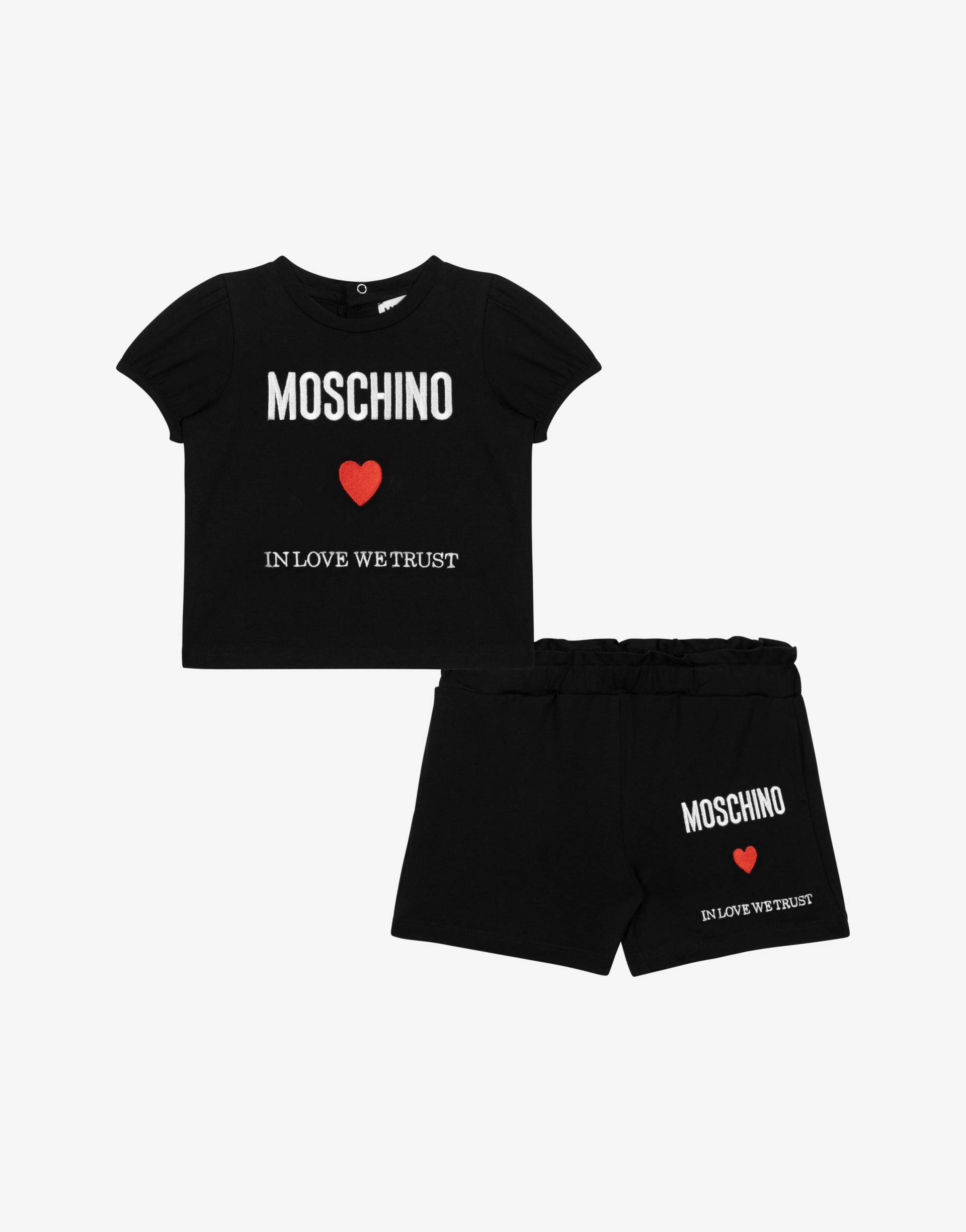 Set T-shirt Und Shorts In Love We Trust von Moschino