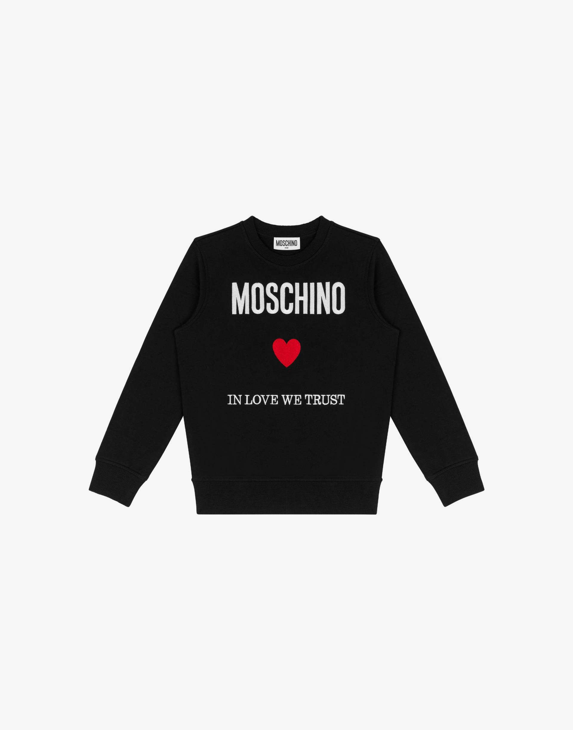 Sweatshirt Aus Baumwolle In Love We Trust von Moschino