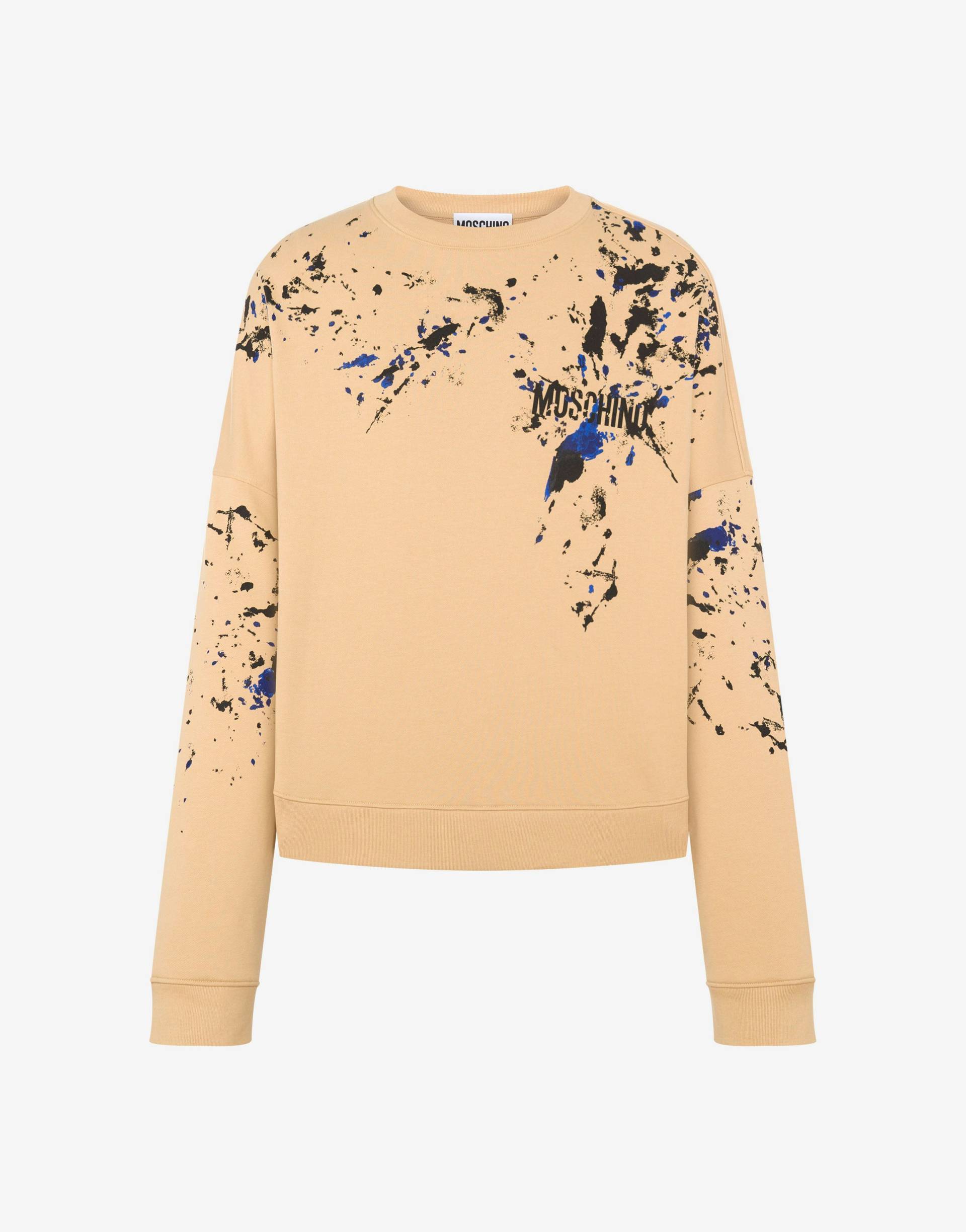 Sweatshirt Aus Bio-baumwolle Painted Effect von Moschino