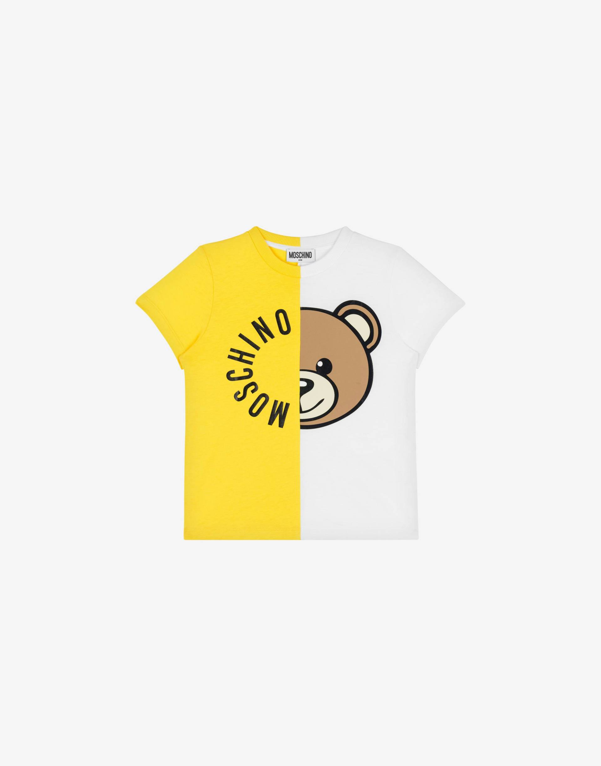 Zweifarbiges T-shirt Aus Jersey Mit Print von Moschino