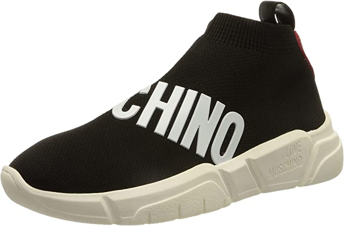 female Stiefeletten bunt Sneaker mit Schriftzug 37 von Moschino