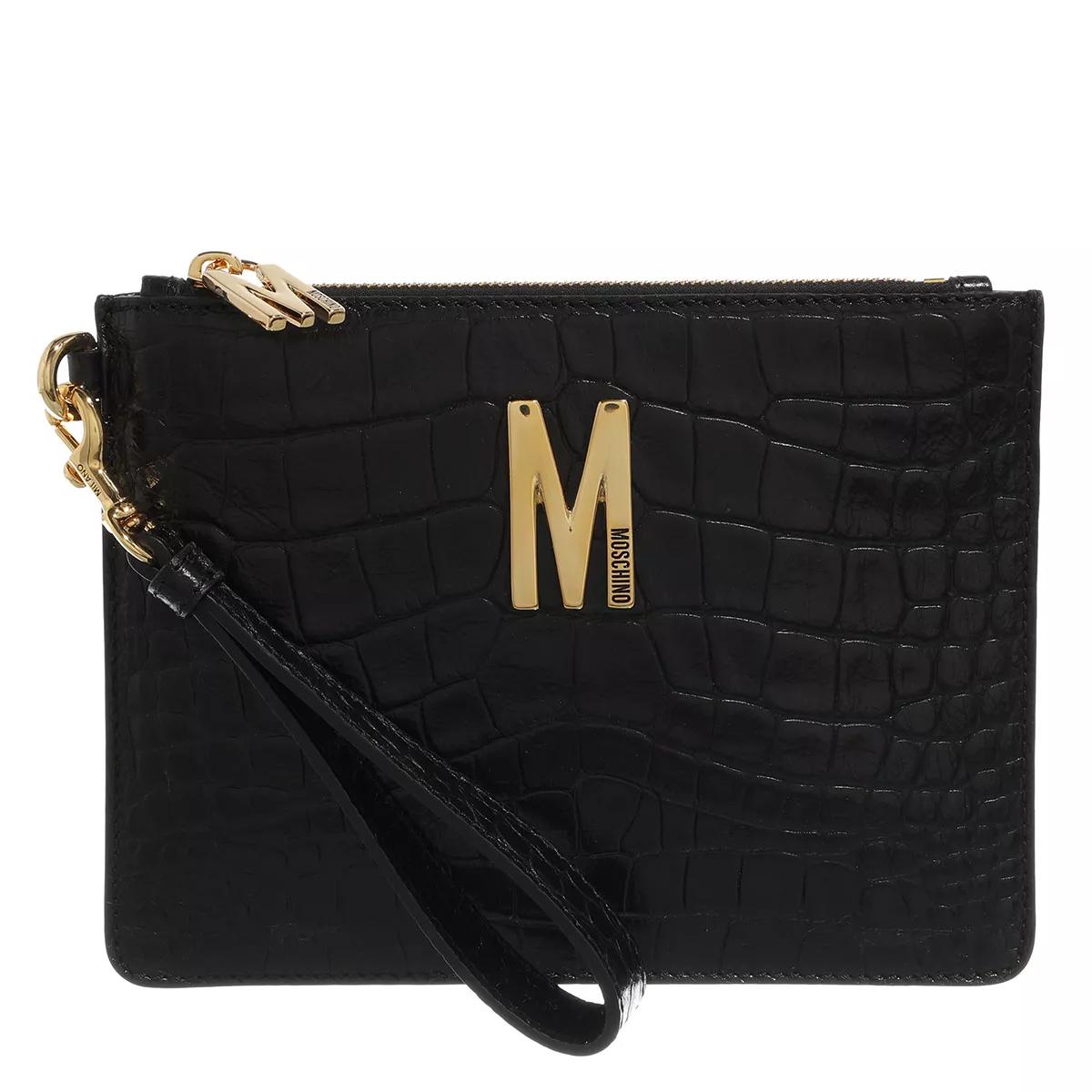 unisex Handtaschen schwarz Clutch One Size von Moschino