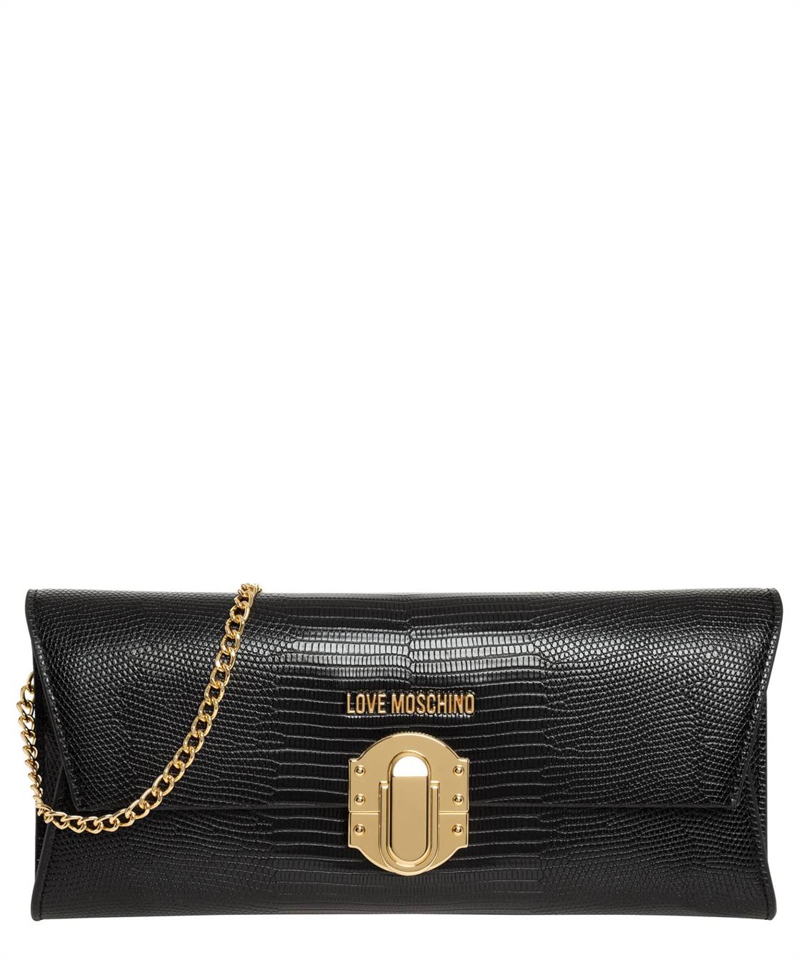 unisex Handtaschen schwarz Clutch One Size von Moschino