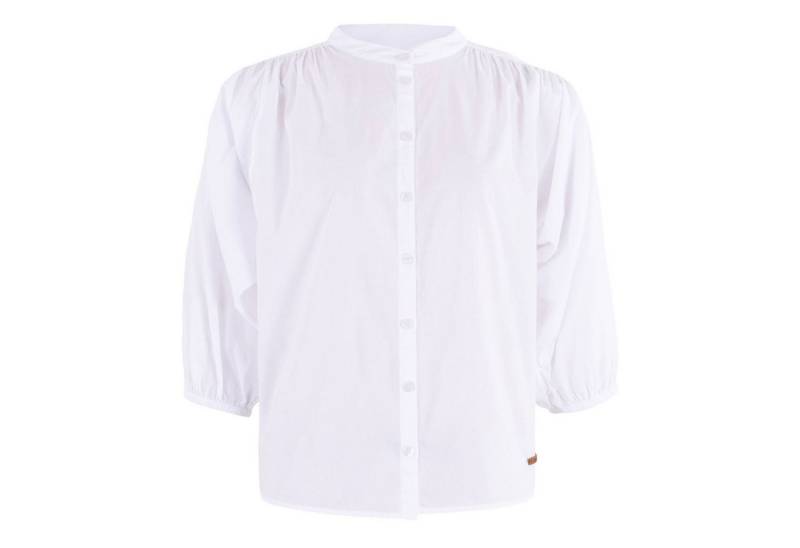 Moscow Design Hemdbluse Jordan Oversize Bluse mit Mao Kragen in Weiß oder Braun von Moscow Design