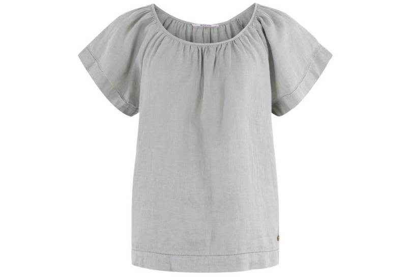 Moscow Design Leinenhemd Teresa Bluse in Blau-Grün in lässiger Form von Moscow Design