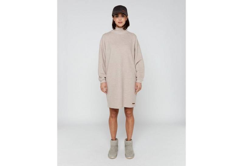 Moscow Design Minikleid Wave Fleece Minikleid mit Stehkragen in Sand oder Khaki von Moscow Design