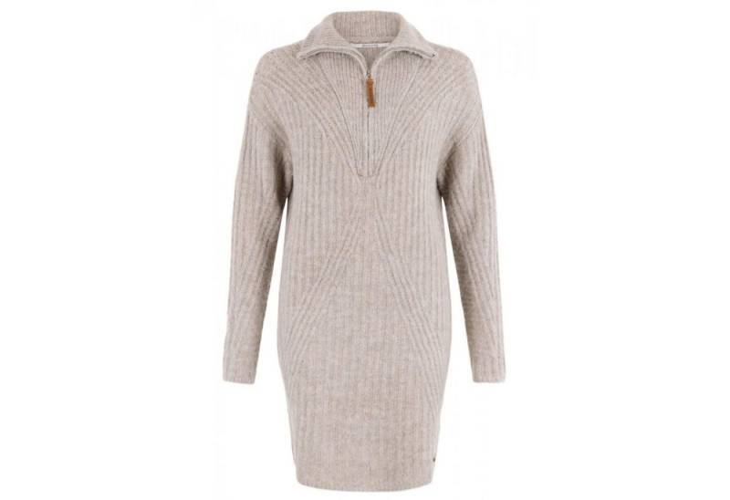 Moscow Design Strickkleid Kamila Strickkleid mit Troyer Kragen in Taupe oder Anthrazit von Moscow Design