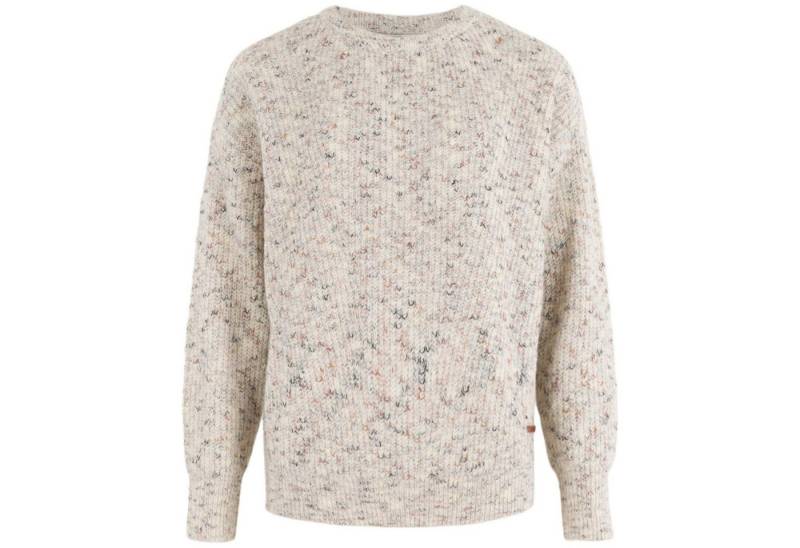 Moscow Design Strickpullover Miami melierter Grobstrickpullover in Wollweiß oder Oliv von Moscow Design