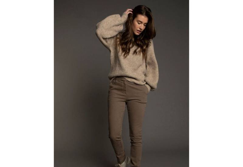 Moscow Design Strickpullover Piper Pullover mit Ballonärmeln und Alpakawolle in Beige oder Braun (1-tlg) von Moscow Design