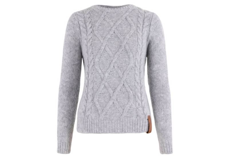 Moscow Design Strickpullover Rikka Strickpullover mit Zopfmuster in Hellgrau von Moscow Design