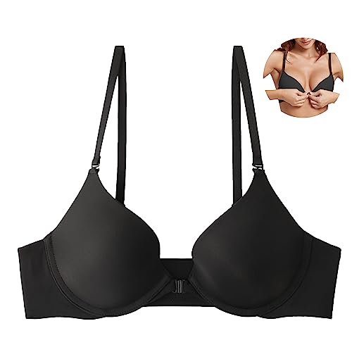 Mosestons Damen Vorderverschluss Push Up BH BÜGel Soft BH Perfekte Form BH Sexy Gepolstert Tshirt BHS von Mosestons